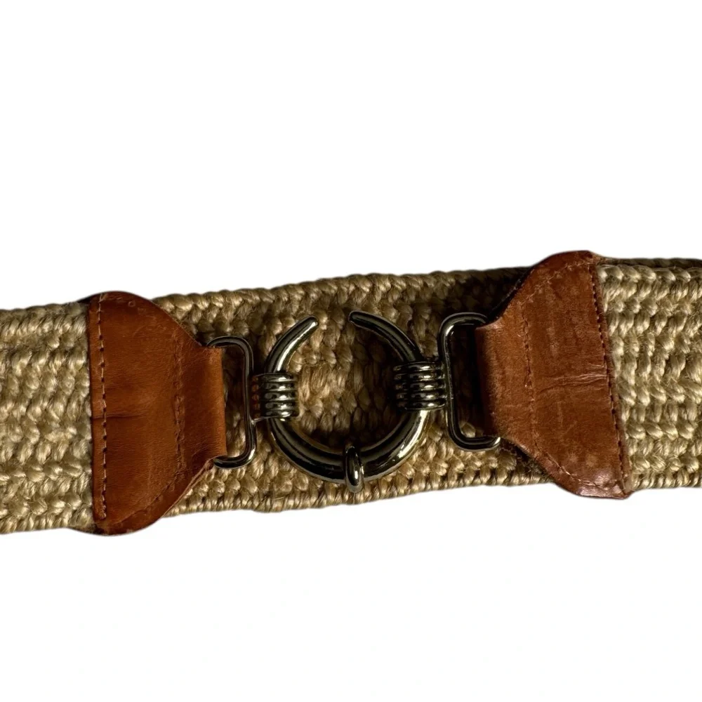 Vintage Woven Gold Tone Buckle Belt Women's‎ One Size